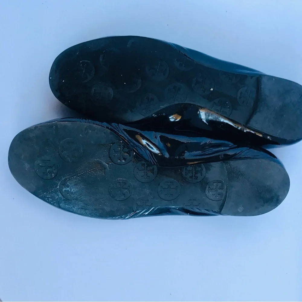 Tory Burch patent leather Black Ballet Flats